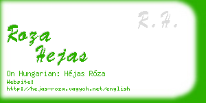 roza hejas business card